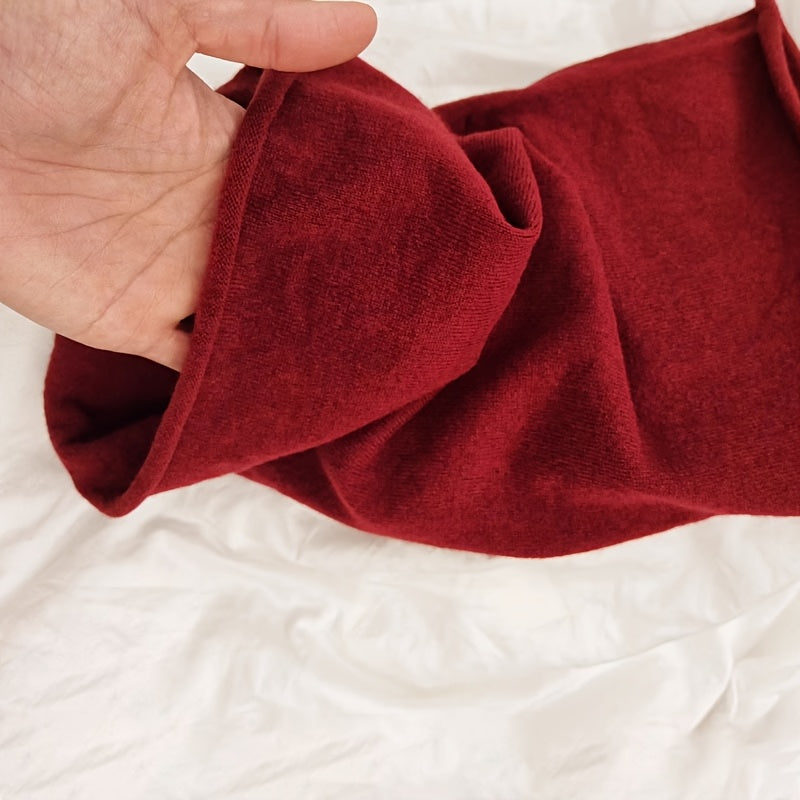 Women's Cashmere-Blend Knit Neck Gaiter Winter Scarf Breathable Windproof in Multiple Colors