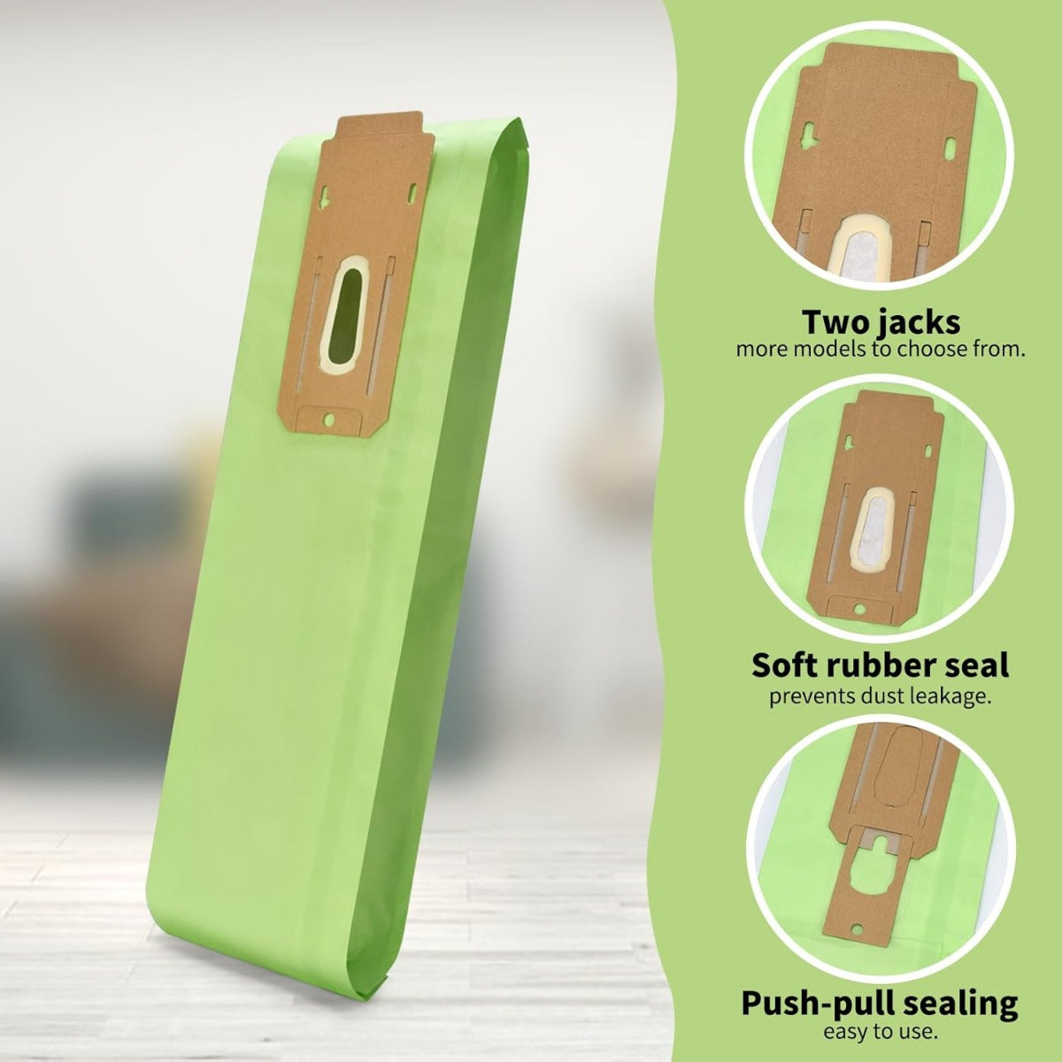 High-Efficiency Vacuum Bags Compatible with Upright Models XL XL21 3 Pack