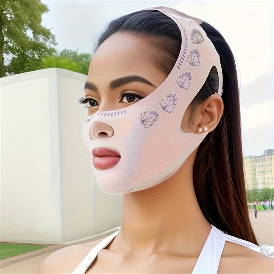 Adjustable Facial Lifting Band for Contouring and Beauty Salon Use Polyester Spandex Reusable Strap