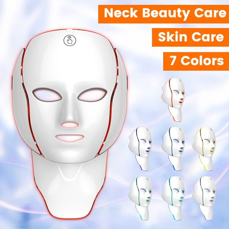 Women's 7-Color LED Facial Skincare Device Rechargeable Touch Screen Portable Gift for Valentine's Day