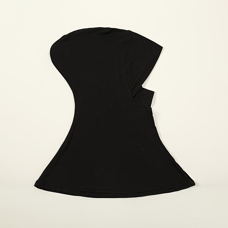 3-Pack Solid Color Polyester Hijab Shawls Breathable Sun-Proof Non-Stretch