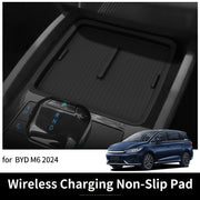 Wireless Silicone Car Center Console Mat for M6 2024–2025 Anti-Slip Waterproof