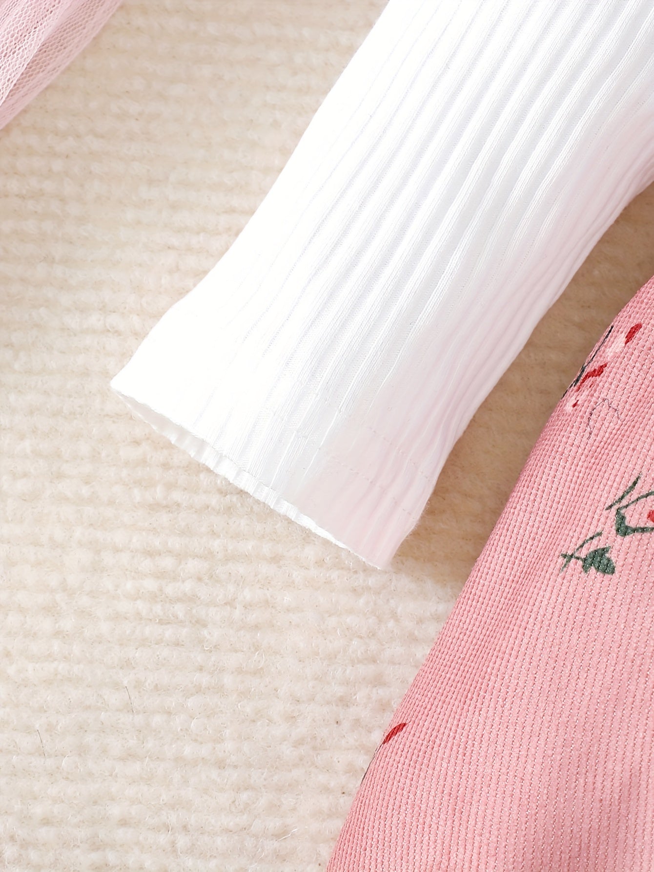 Baby Girl Floral Dress with Flared Sleeves and Bow, Polyester, Spring Summer