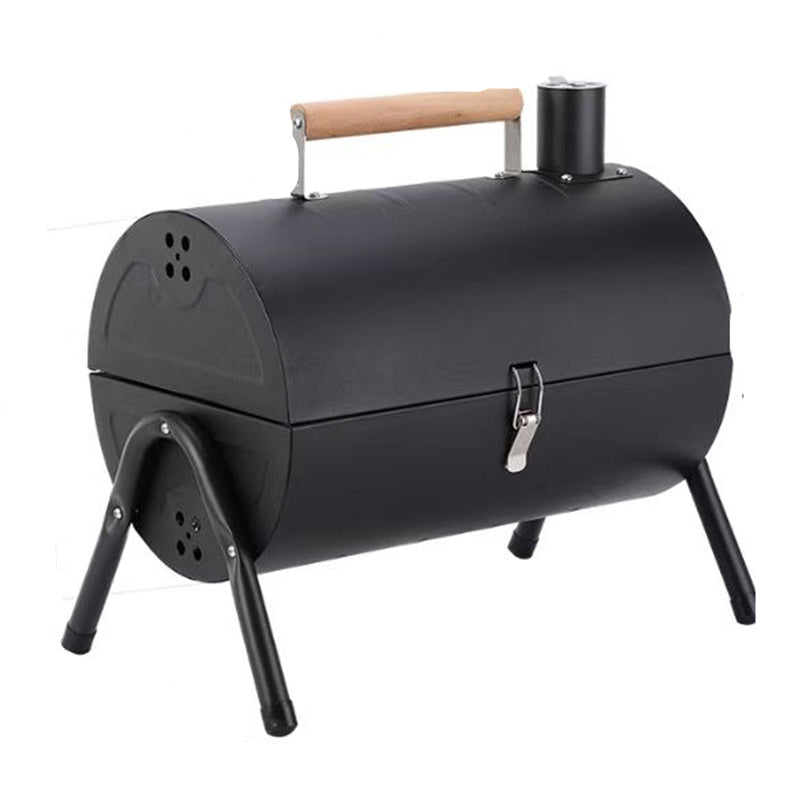 Cast Iron Grill Pan for Outdoor Camping and BBQ Non-Stick Stovetop Gas Grill