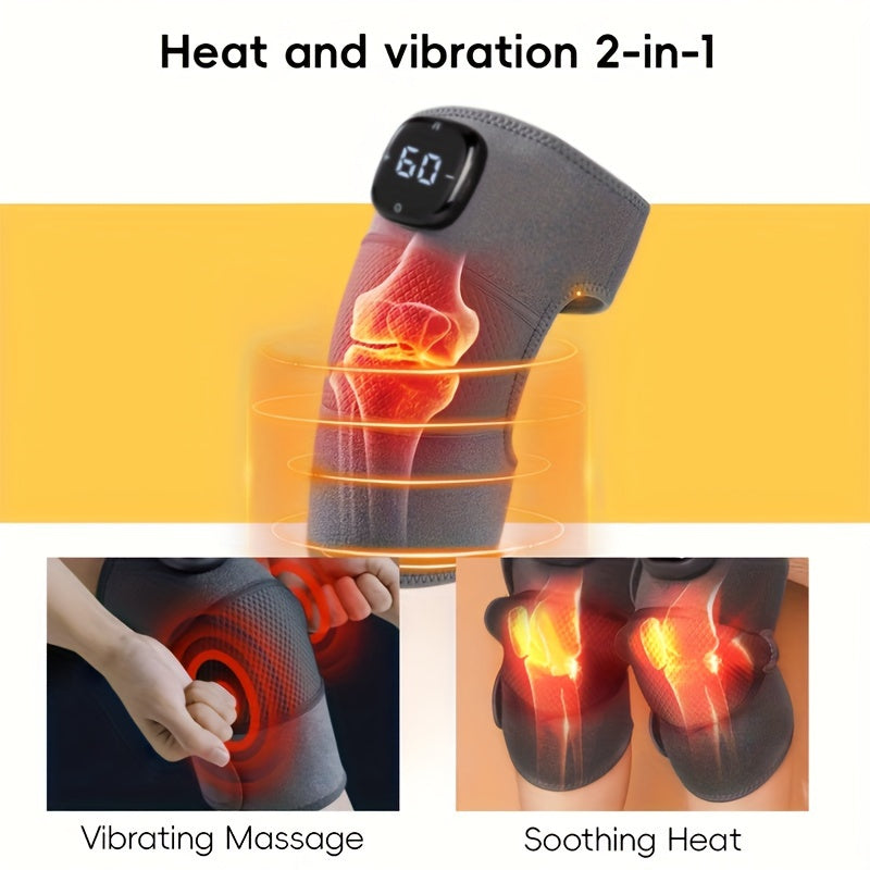 Wireless Magnetic Vibrating Massage Knee Pads Rechargeable Lithium Battery