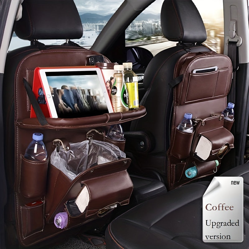 Organizador de interior de coche Bolsa colgante Bandeja de almacenamiento para basura y compras