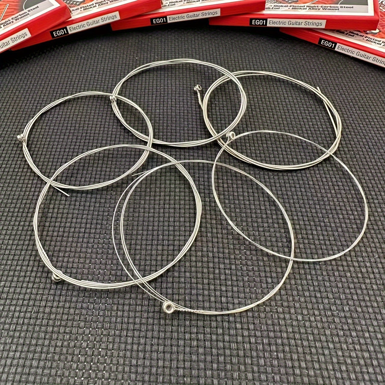 Juego de cuerdas para guitarra eléctrica de aleación de acero niquelado con núcleo enrollado de 6 cuerdas