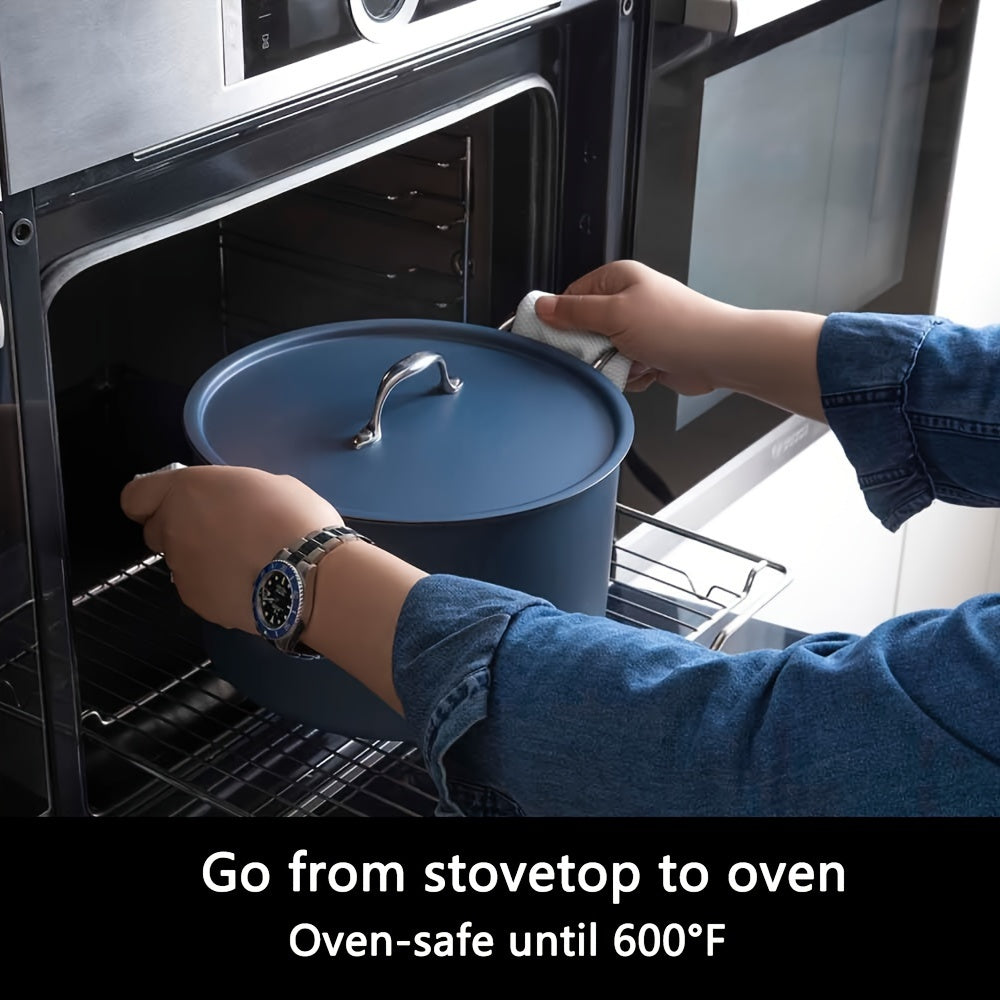 Набор кухонной посуды Zivi Cook из 10 предметов из нержавеющей стали, антипригарные кастрюли и сковороды, идеальные для газовых и индукционных плит, долговечная коллекция кухонной посуды.