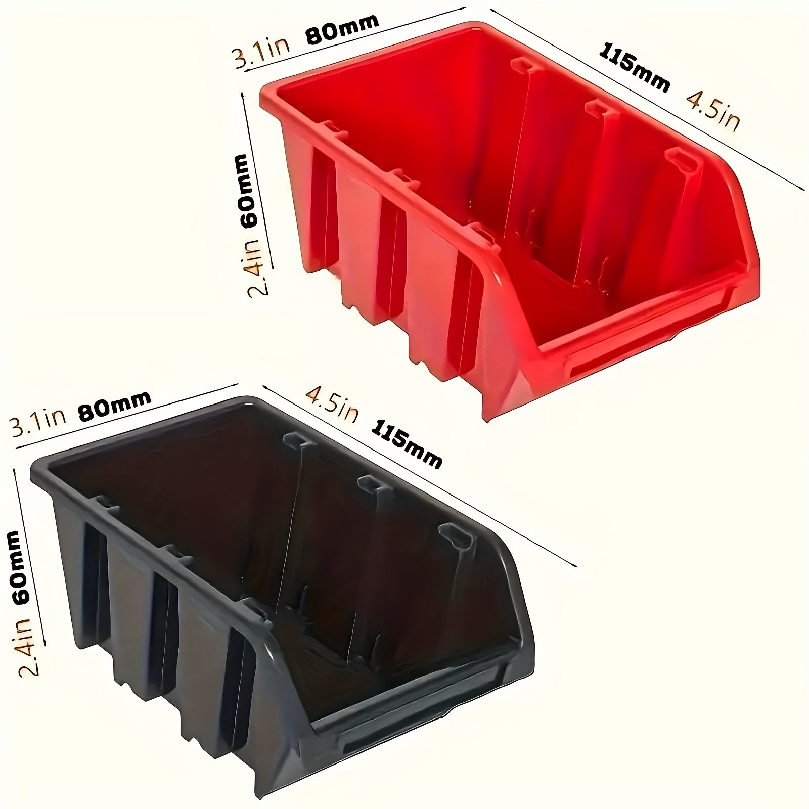 47pcs Heavy-Duty Wall-Mounted Garage Tool Organizer Rack with Multiple Compartments