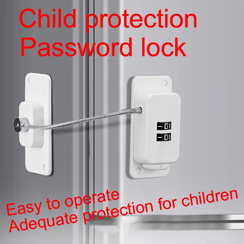 Child Safety Locks Drawer Fridge Cabinet Window 2-Digit Password No Drilling