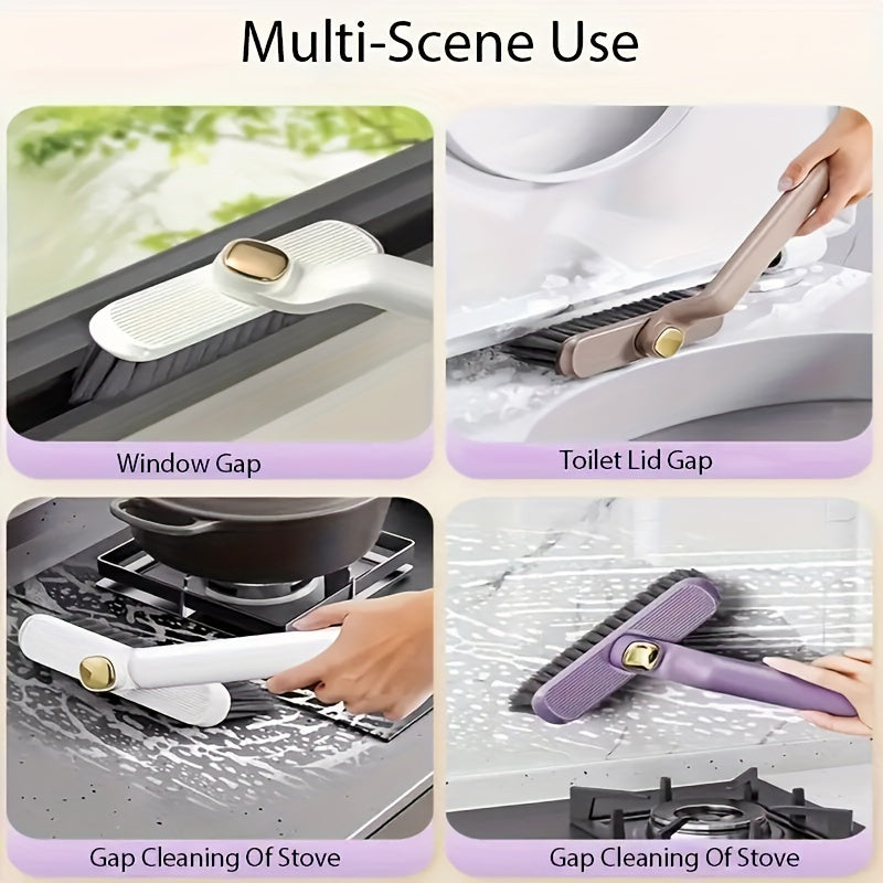 360-Degree Rotating Cleaning Brush Set with Clip and Scraper for Bathroom Kitchen