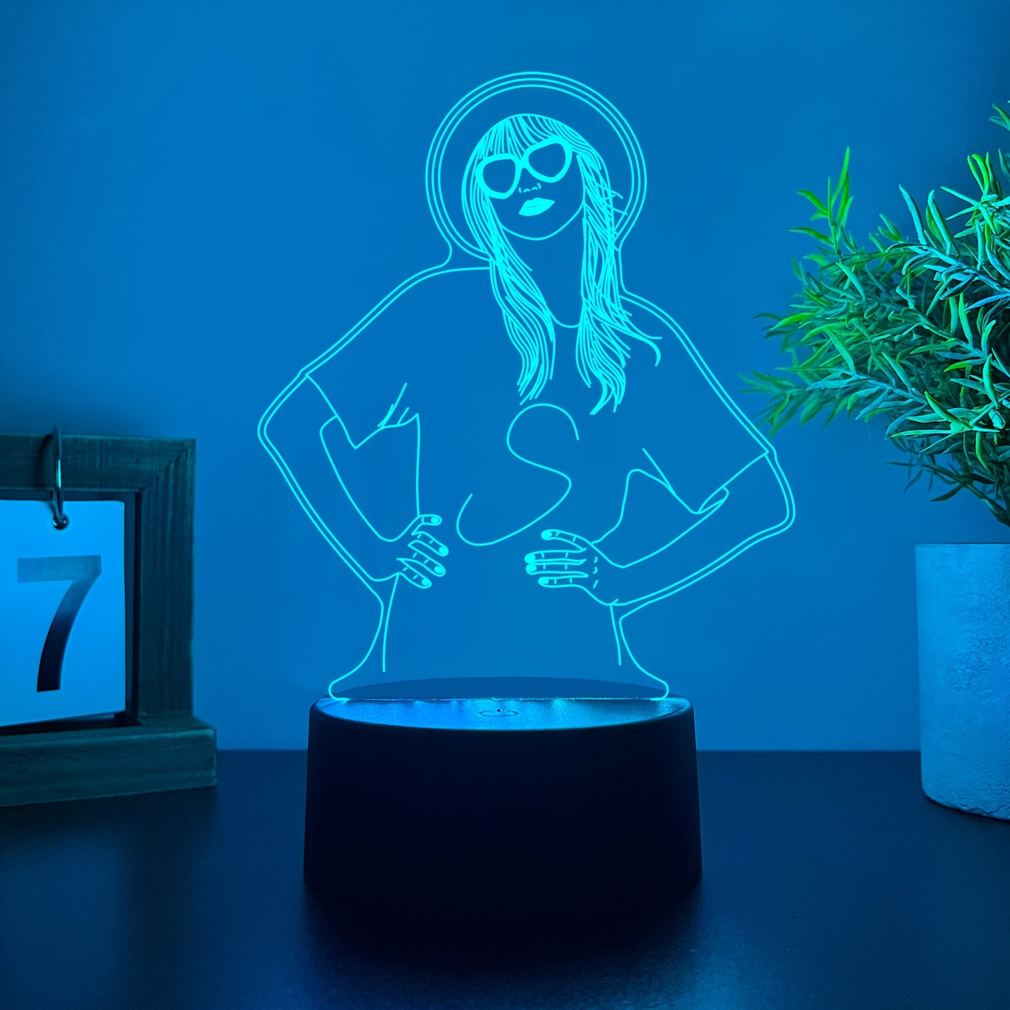 Custom 3D Night Light with Automatic Lighting Effects for Bedroom and Desk Decor