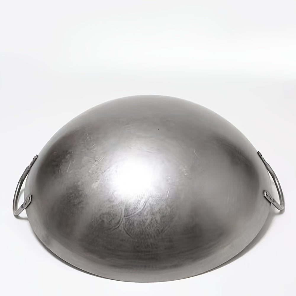 Cast Iron Wok 34-38cm Deep Frying Pan for Electric Stovetops Gift