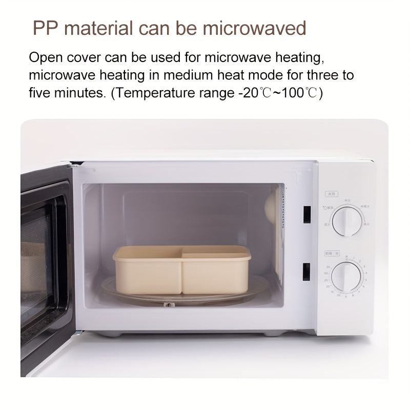 Square Leak-Proof Lunch Box Food-Grade Plastic Microwave Safe for Kids and Adults