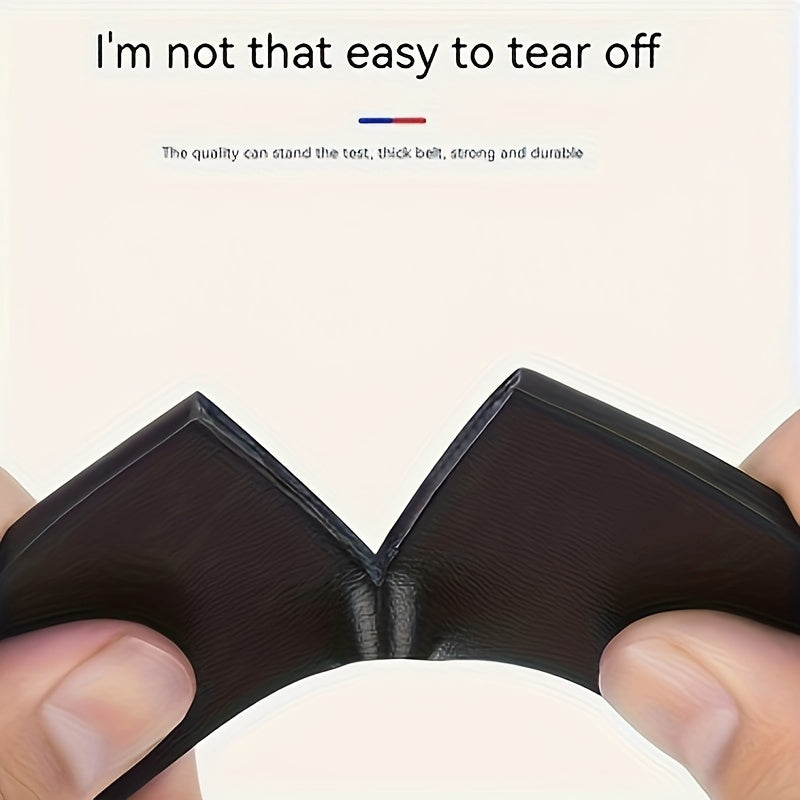 Men's Casual Faux Leather Belt with Automatic Alloy Buckle Black