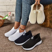 Women’s Slip-On Sneakers Breathable Knit Lightweight All-Season Shoes