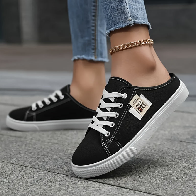 Women Casual Shoes Round Toe All-Season Fabric Upper Solid Color