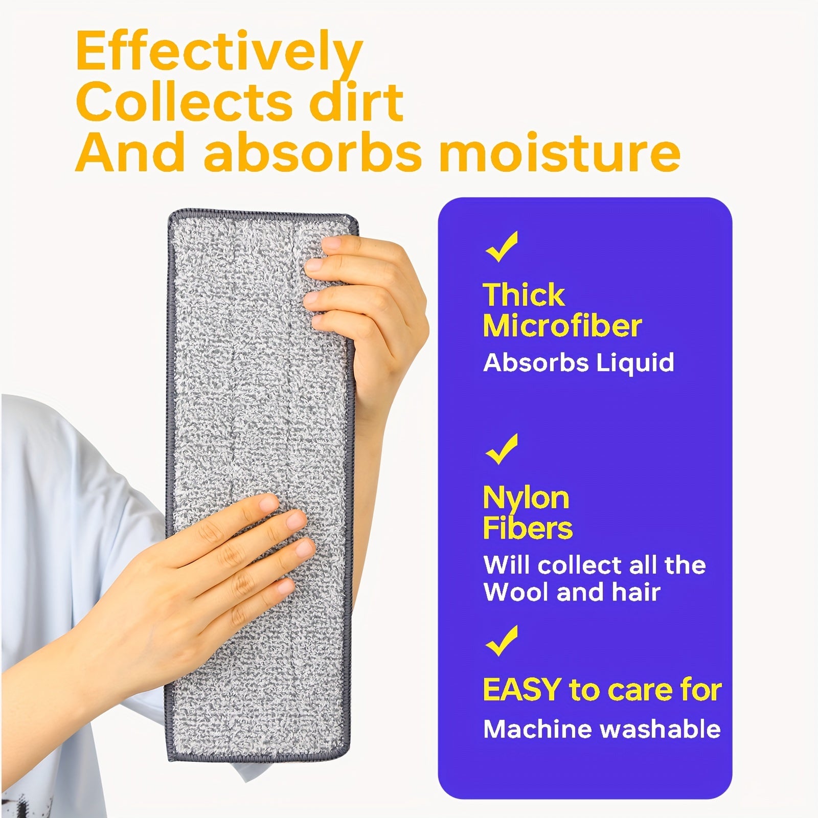 8L mop to'plami, qutisi va mikrotozalash mato bilan oshxona va hammomni tozalash uchun