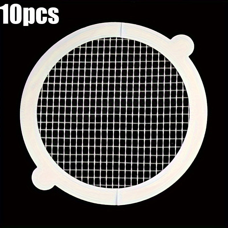 Disposable Hair Catcher Mesh Stickers for Shower Drains 10 Pack Prevent Clogs Odors