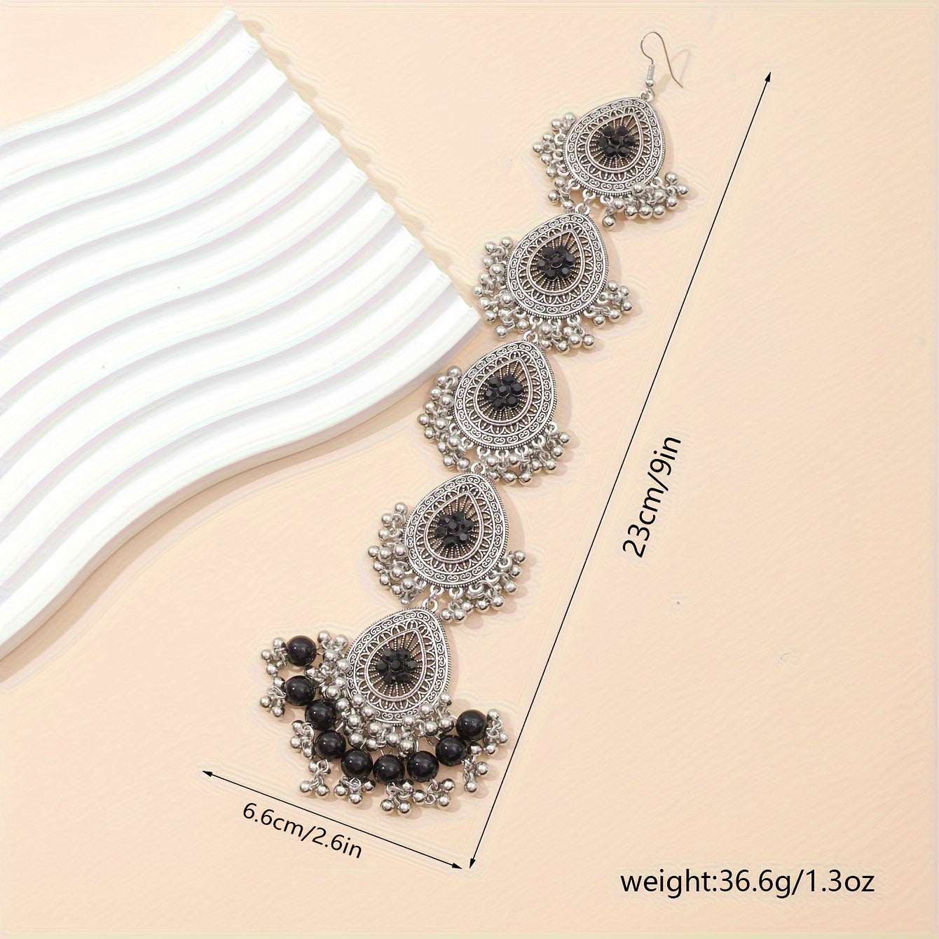 Vintage Bohemian Alloy Tassel Hair Chain for Weddings and Parties