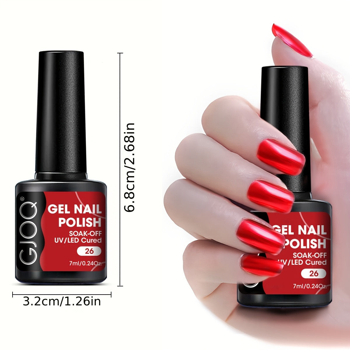 8-Piece Gel Nail Polish Set Long-Lasting UV LED Hypoallergenic Neutral Glitter