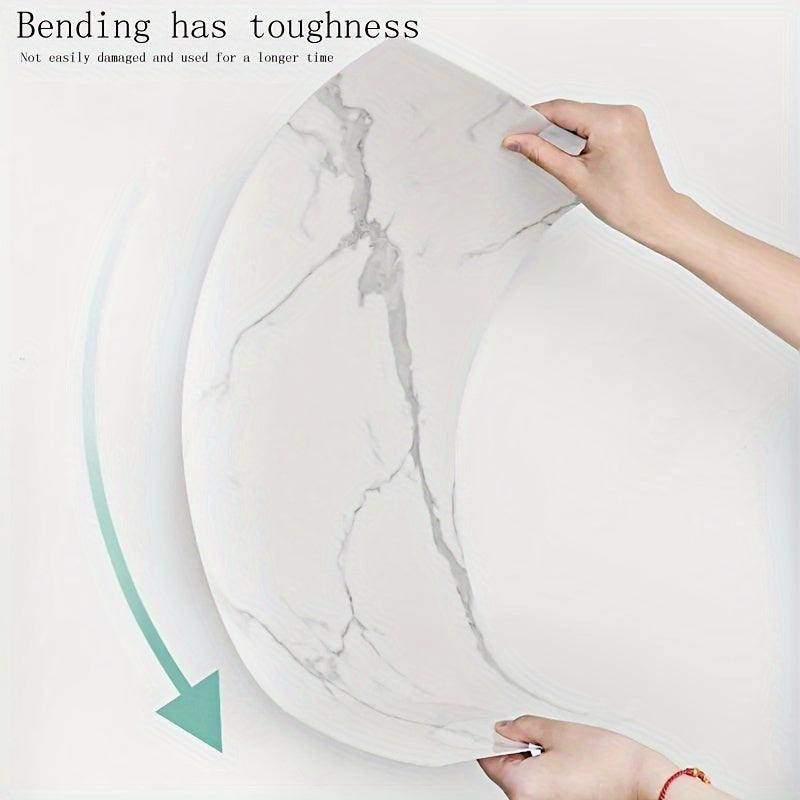Self-Adhesive Marble Tile Wall Stickers Waterproof Oil-Proof Removable for Kitchen Bathroom Decor