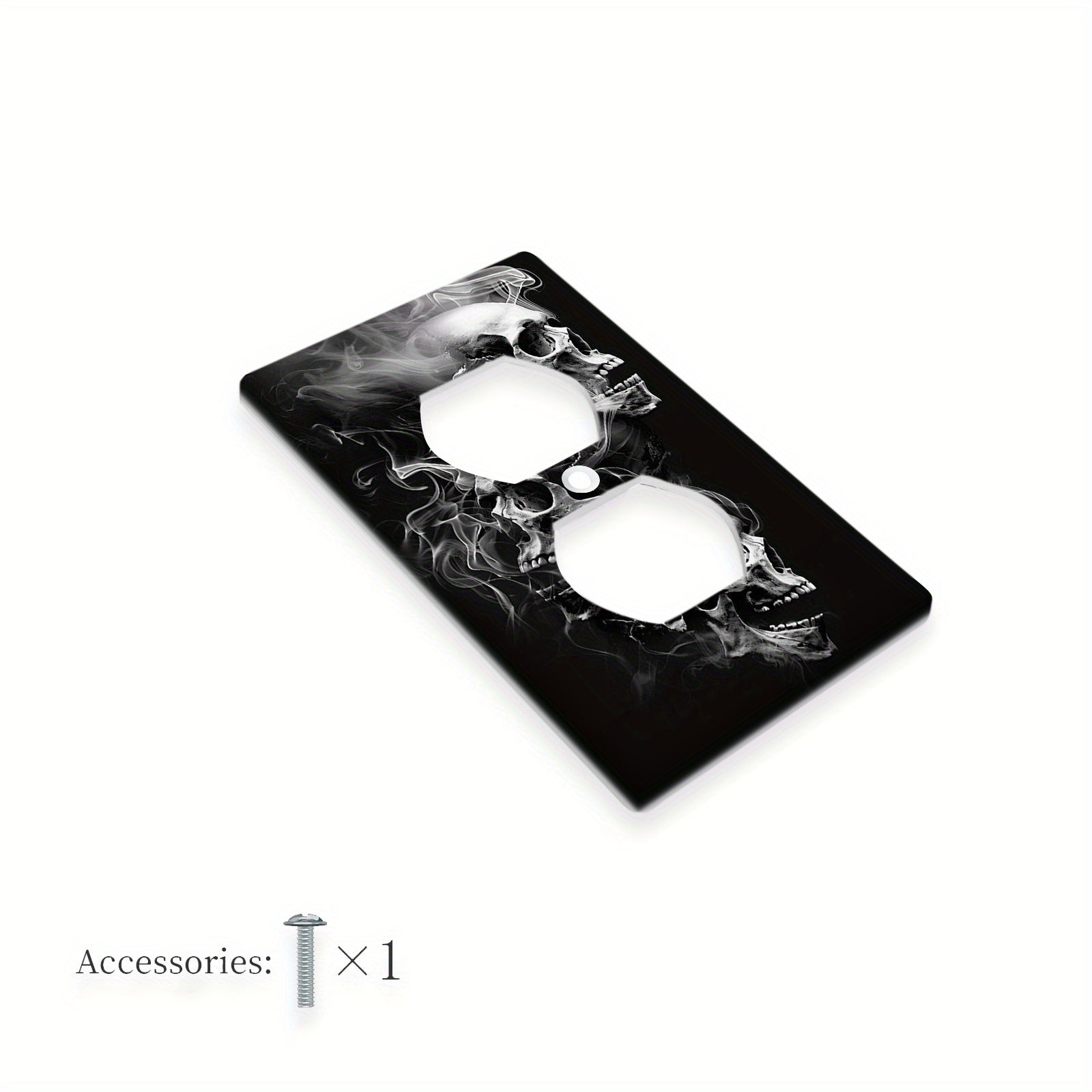 Cubierta de interruptor de pared con calavera gótica negra, sin necesidad de electricidad, fácil de limpiar, decoración para baño y sala de estar