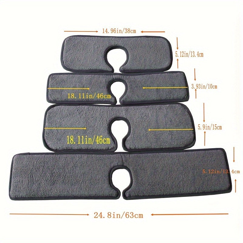 Fast-Drying Microfiber Sink Mat Spill-Proof Moisture-Absorbing Bathroom Pad