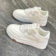 Women's Colorblock Casual Sneakers Lace-Up Platform Skate Shoes