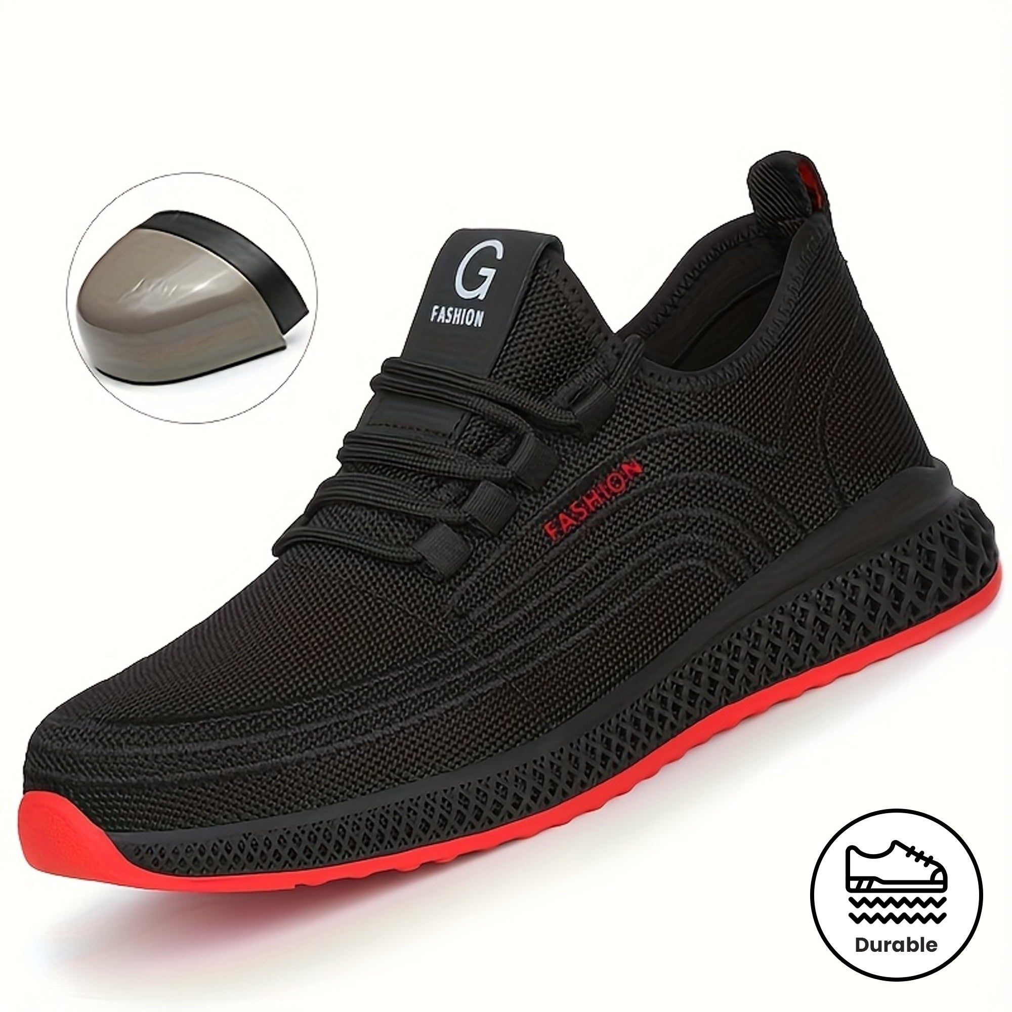 Women Plus Size Safety Work Shoes Casual Steel Toe Non-Slip Puncture Resistant