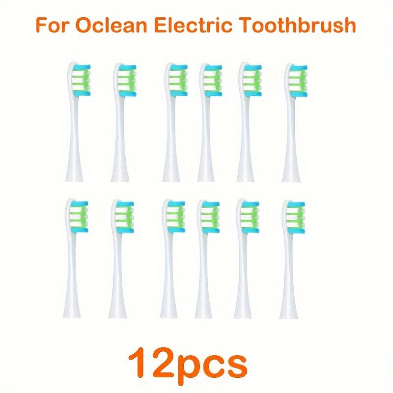 Elektr tish cho'tkalar uchun 12 dona yumshoq DuPont bristle almashtirish tish cho'tkasi boshliqlar