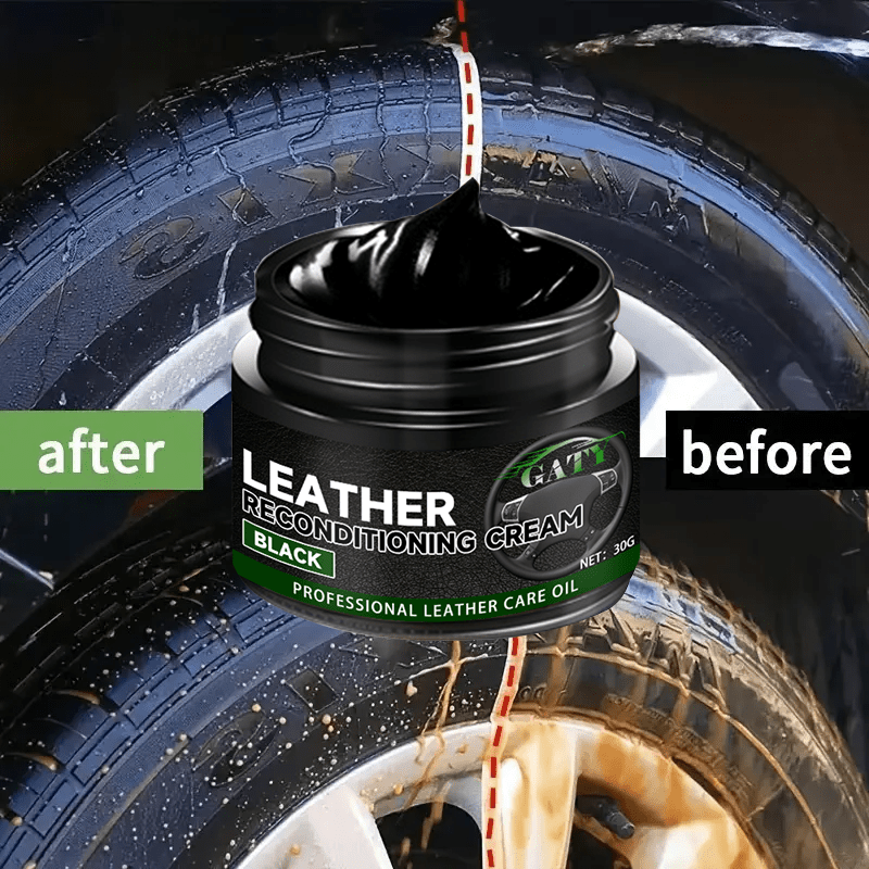 Acondicionador de cuero para asientos de coche y muebles, negro, 1 paquete