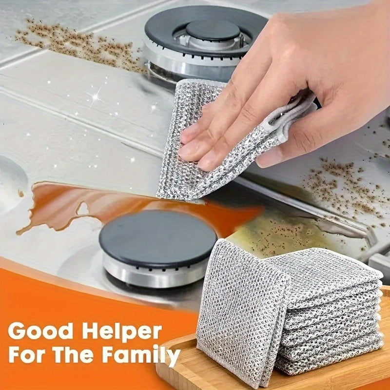 Microfiber Kitchen Scrub Sponges 30-Pack Reusable Non-Scratch Steel Pads