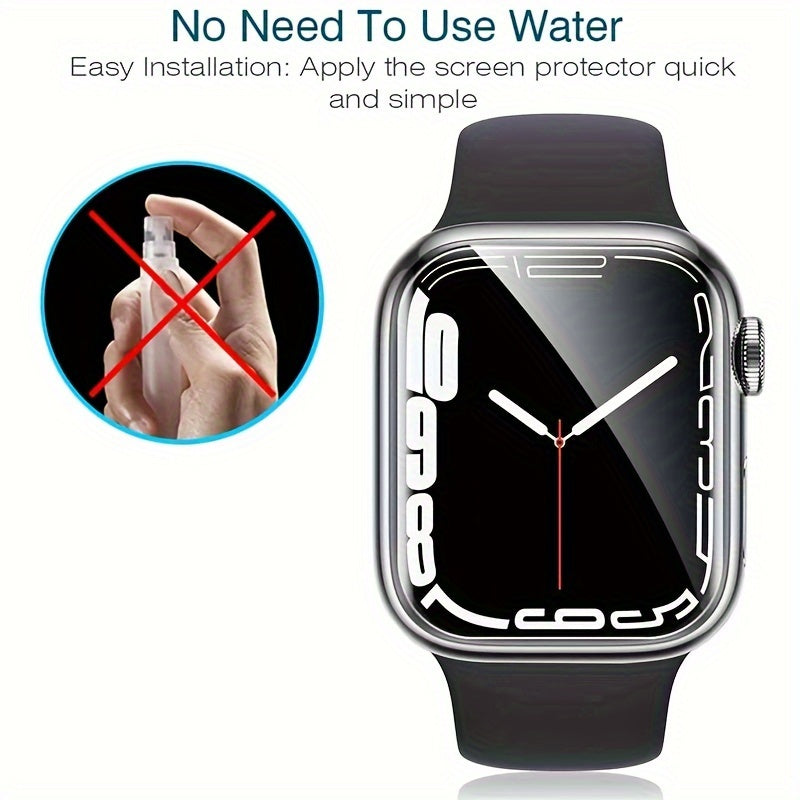 6 Pack TPU Screen Protectors for Apple Watch Ultra Series 10-2 38mm 41mm 42mm 44mm 45mm 49mm Anti-Scratch HD Clear Film