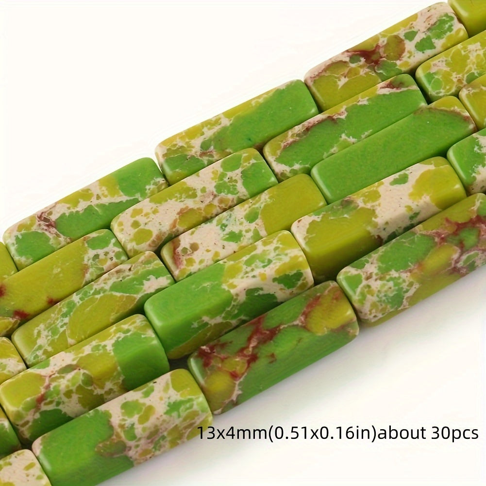 Natural Stone Jasper and Shoushan Beads Set for Jewelry Making Multicolor Cylindrical