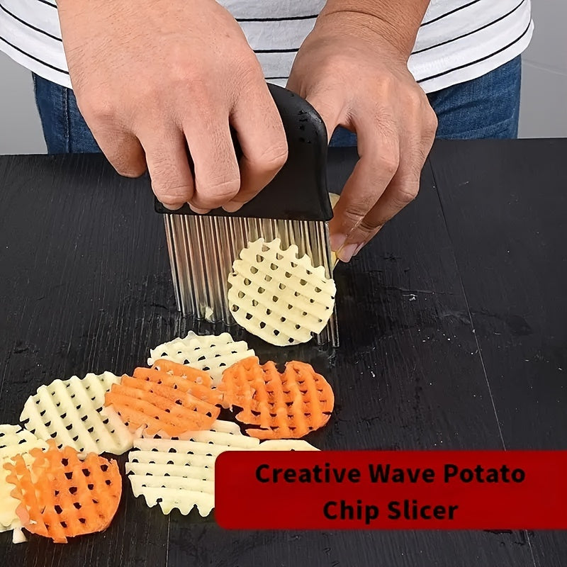 Ko‘p funksiyali zanglamaydigan po‘latdan yasalgan oshxona pichog‘i, kartoshka bo‘laklagich, to‘lqinli kesuvchi