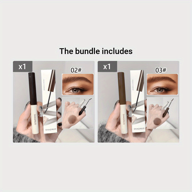 Waterproof Tinted Eyebrow Mascara for Long-Lasting Smudge-Proof Brow Enhancement with Precision Brush