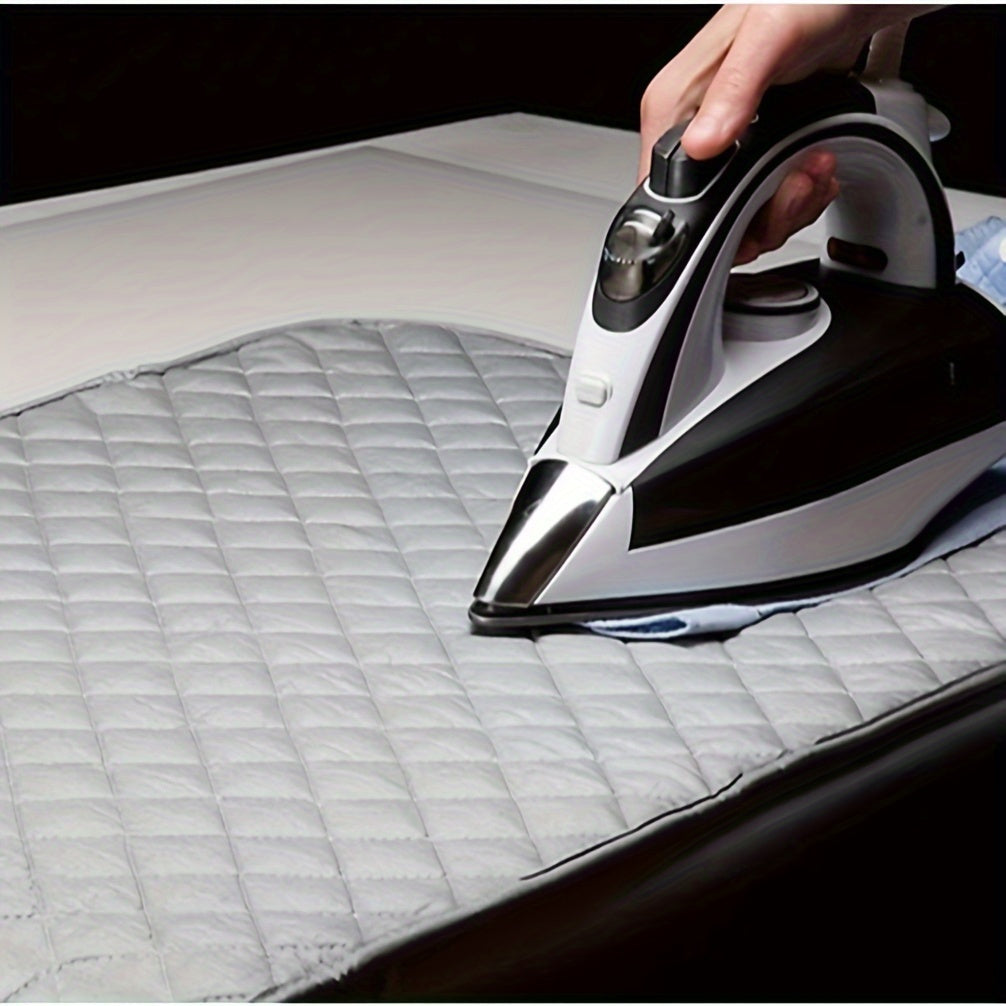 Портативный утюжильный мат, неэлектрическая термостойкая подушка, которая прочная, washable и сушимая. Поставляется с защитным чехлом для одежды, идеально подходит для стирки и глажки.