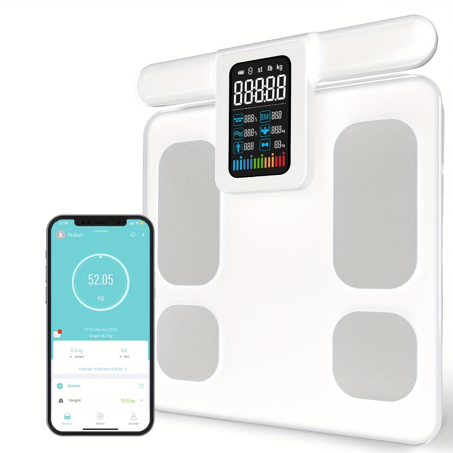 Wireless Smart Electronic Scale with High Precision Weight Measurement and Health Monitoring