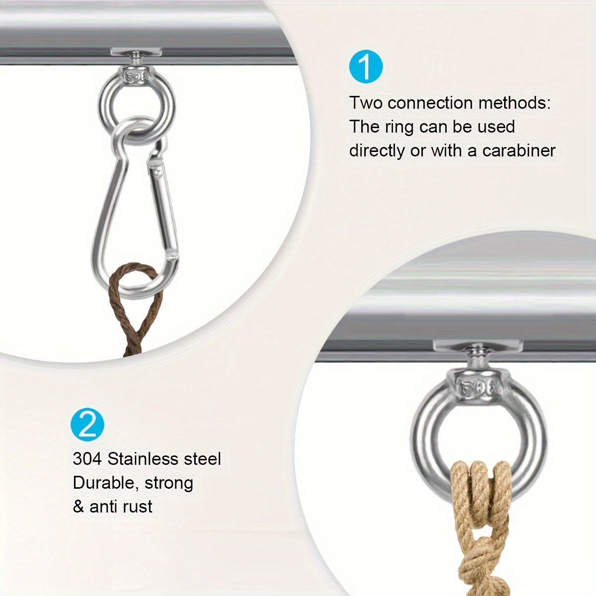 Stainless Steel Awning Rail Stoppers Set for RV Campervan Caravan Motorhome