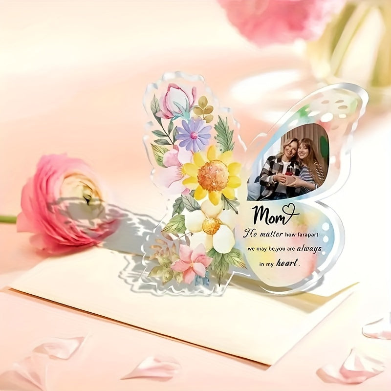Acrylic Photo Frame with Butterfly Design for Gifts and Keepsakes