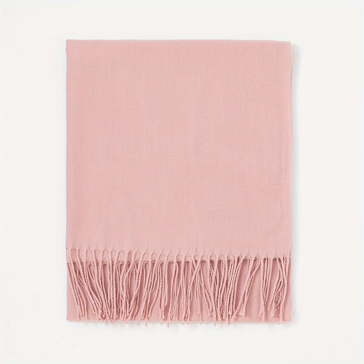 Women's Solid Color Scarf with Tassels Polyester Shawl for Casual Wear in Maroon Blue