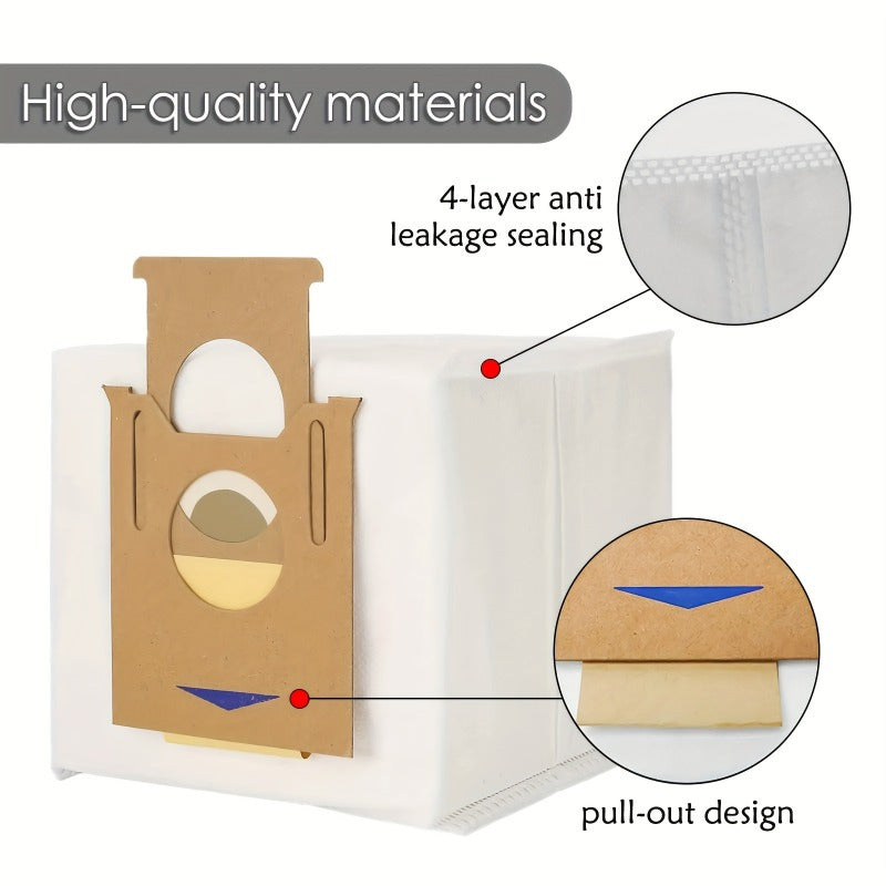 Set of 2 Disposable Dust Bags for Robot Vacuums and Mops Compatible with T8 Max N8 Pro