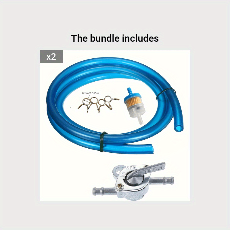 Flexible Fuel Pipe Hose Kit for Motorcycles and ATVs 99.97cm Spare Replacement