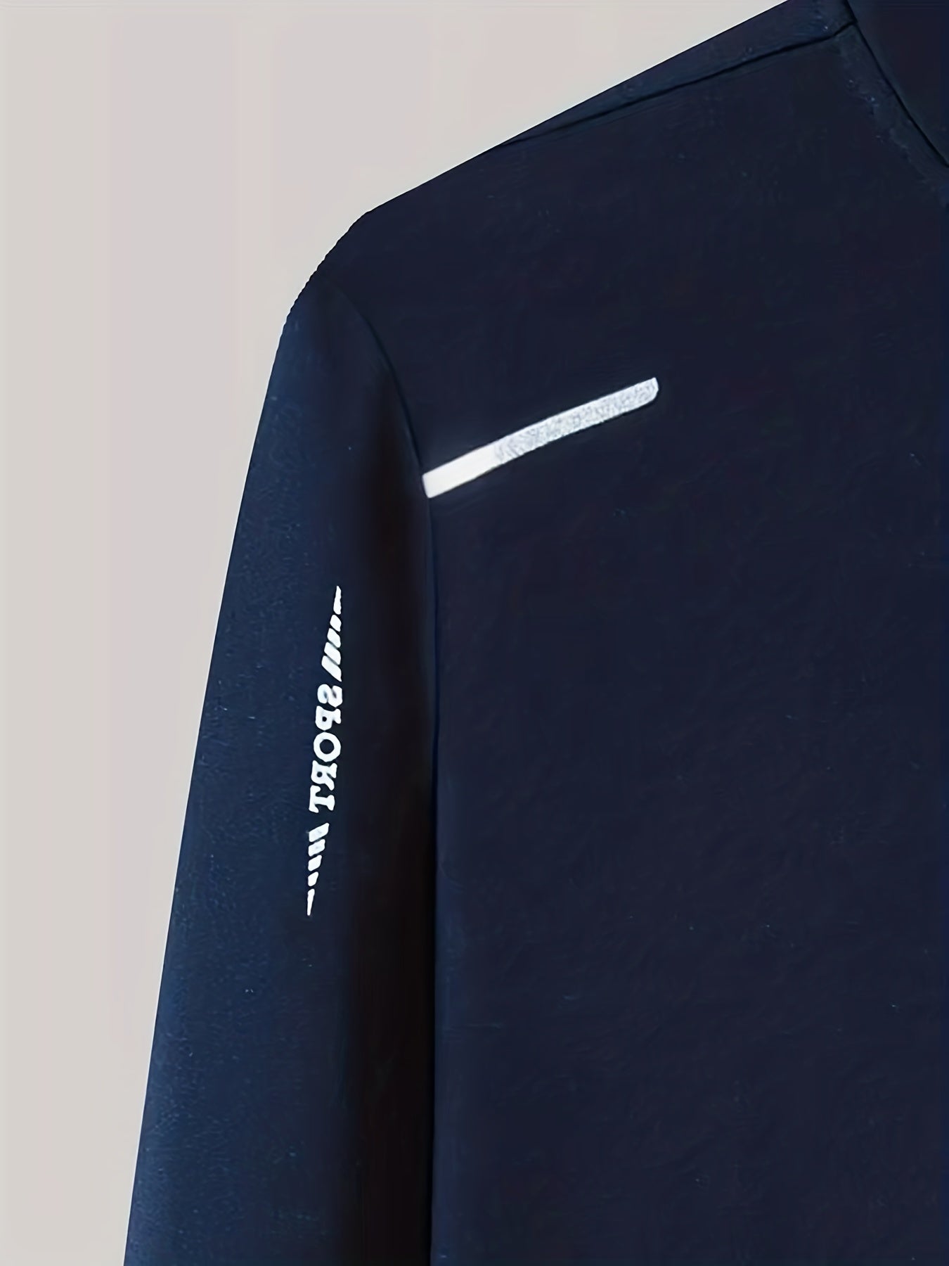 Chándal deportivo de poliéster de color sólido para hombre con chaqueta con cremallera y pantalones sueltos