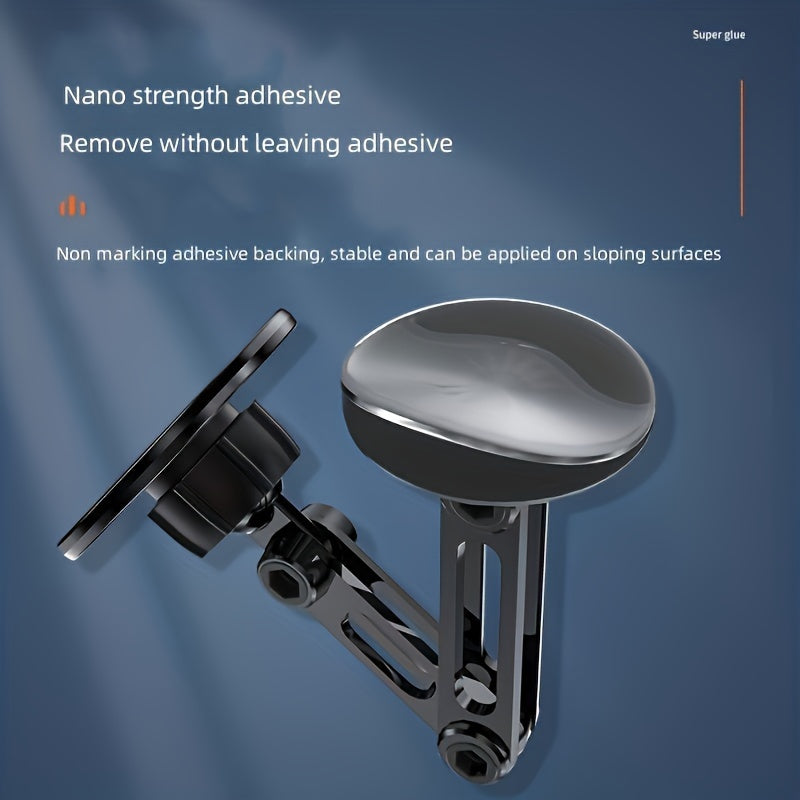 Soporte para teléfono de coche de aleación de aluminio universal con imán, rotación de 360°