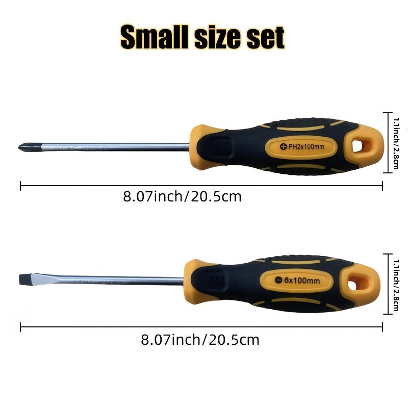 Professional Magnitli vint vintlari to'plami, massaj tutqichli, tekis bosh, Phillips, Torx