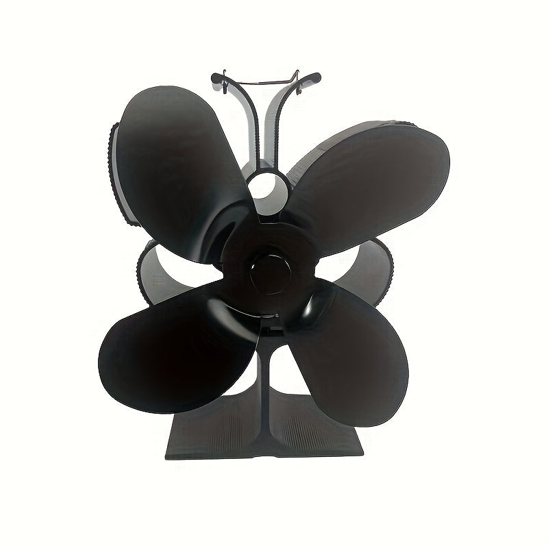 2023 Thermal Power Fireplace Fan 4-Blade Self-Starting High-Temperature Resistant