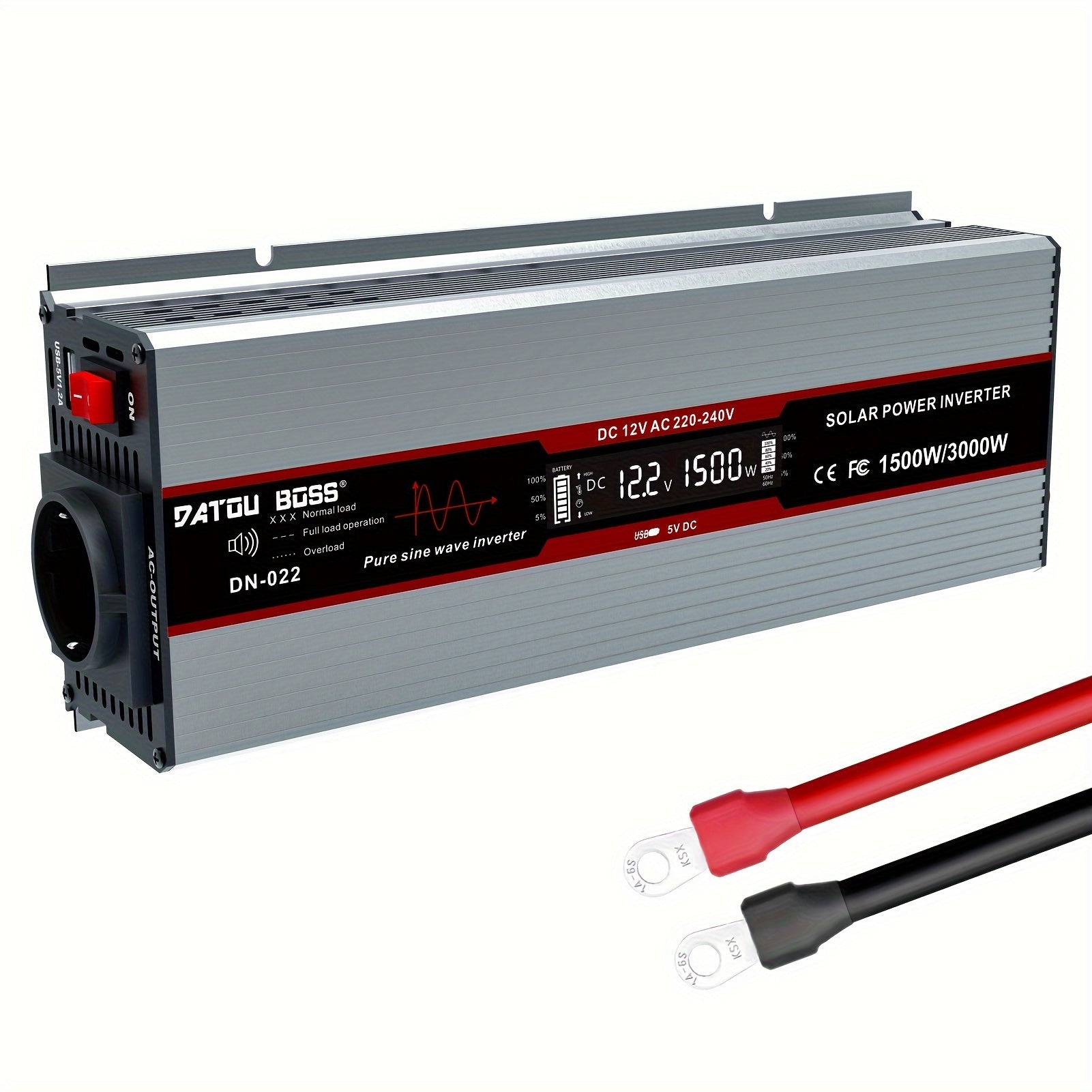 1500W 3000W choʻqqi toza sinus toʻlqinli quvvat invertori sayohat va tabiatda yurish uchun