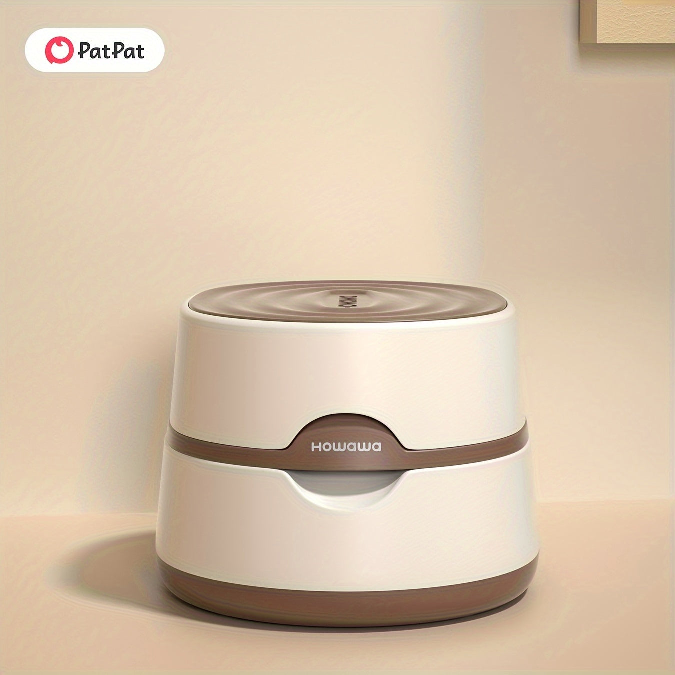 Qorong‘u jigarrang portativ hojatxona uchun o‘rindiq, bolalar uchun mustahkam va bardoshli